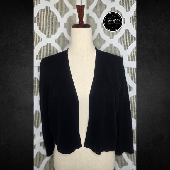 Relativity Black 3/4 Sleeve Shrug Size Large - Picture 1 of 7